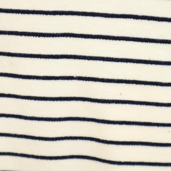 LACOSTE ラコステ ボーダー柄 半袖 Vネック ワンピース 40 白×黒 レディース