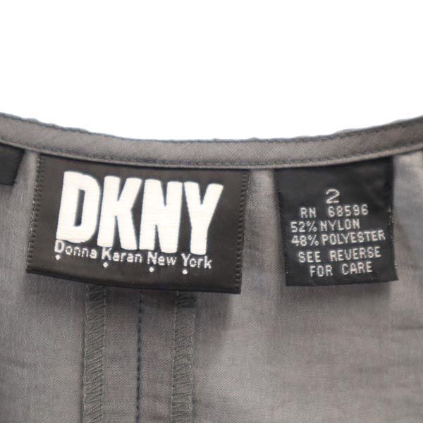 DKNY DONNA KARAN NEW YORK ダナキャランニューヨーク ノースリーブ ラップ ワンピース 2 グレー チュニック レディース