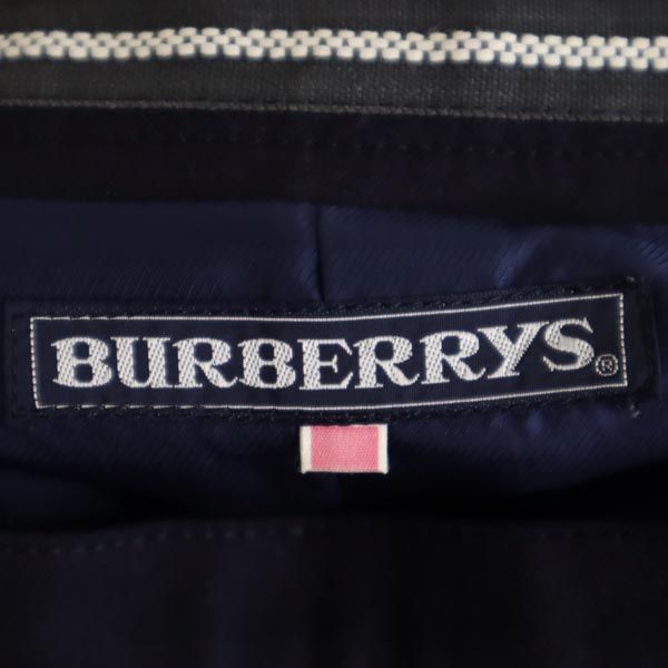 バーバリー ミディ丈 プリーツスカート 紺 BURBERRY レディース
