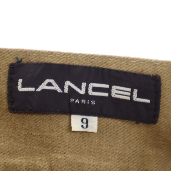 LANCEL ランセル ミモレ丈 フレアスカート 9 ベージュ系 レディース