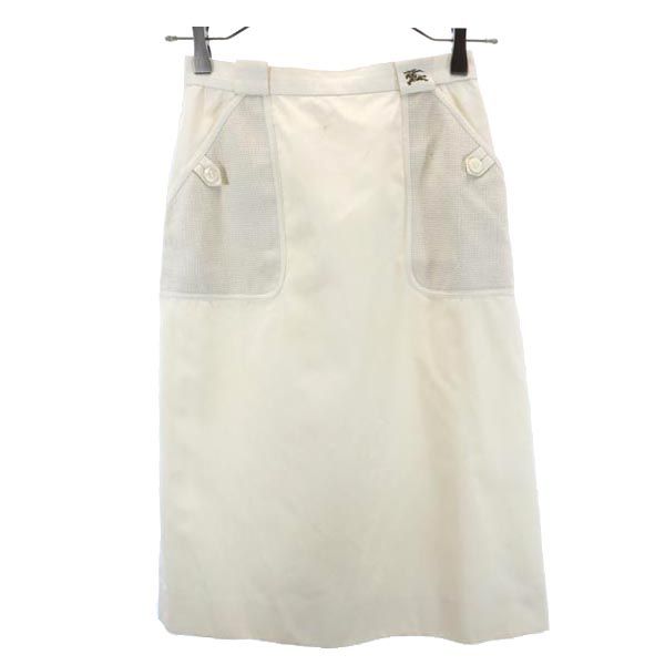 Burberrys バーバリーズ 90s ミディ丈 タイトスカート アイボリー レディース