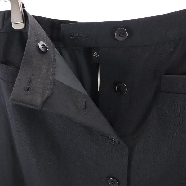 agnes b. アニエスベー 日本製 ミディ丈 タイトスカート 38 黒 レディース