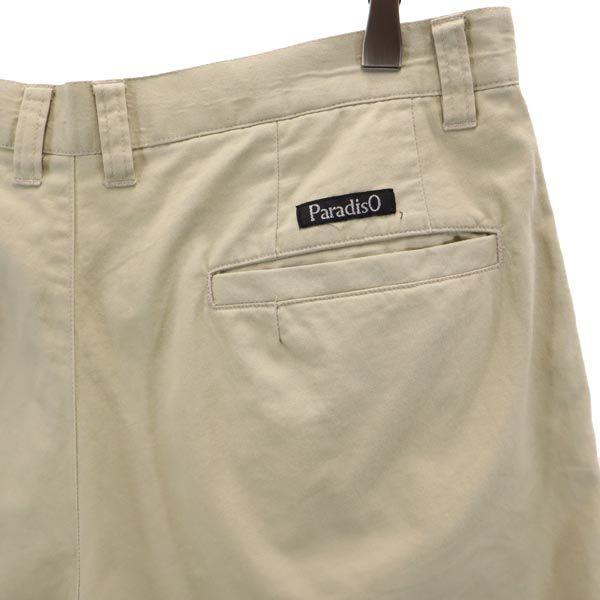パラディーゾ ショートパンツ 88 ベージュ Paradiso ロゴ刺繍 メンズ