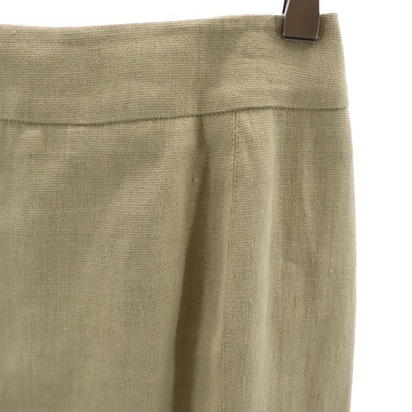 MAX MARA マックスマーラ イタリア製 リネンブレンド ミディ丈 台形 スカート 36 ベージュ レディース