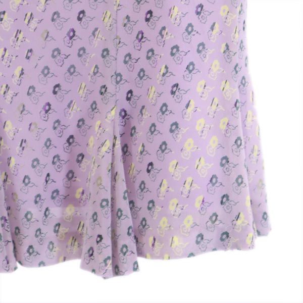 Calvin klein カルバンクライン 総柄 ミニ丈 マーメイドスカート 4 パープル系 バックジップ レディース