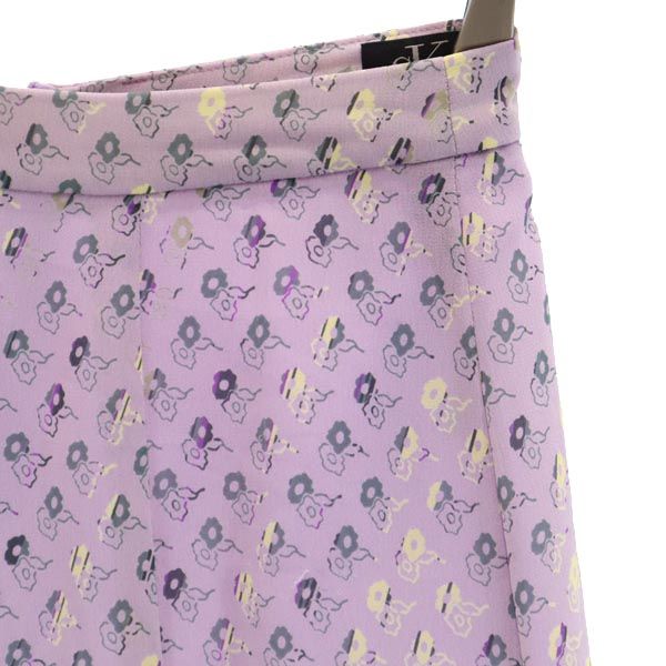 Calvin klein カルバンクライン 総柄 ミニ丈 マーメイドスカート 4 パープル系 バックジップ レディース