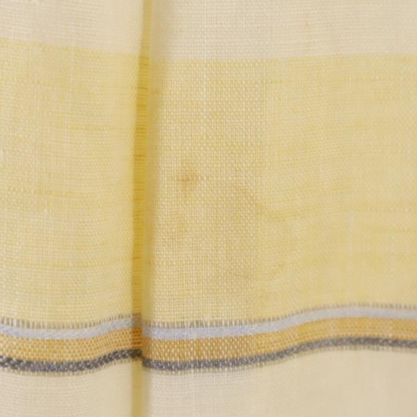 ダックス リネン100% チェック柄 ミディ丈 スカート 69-94 イエロー系 DAKS レディース