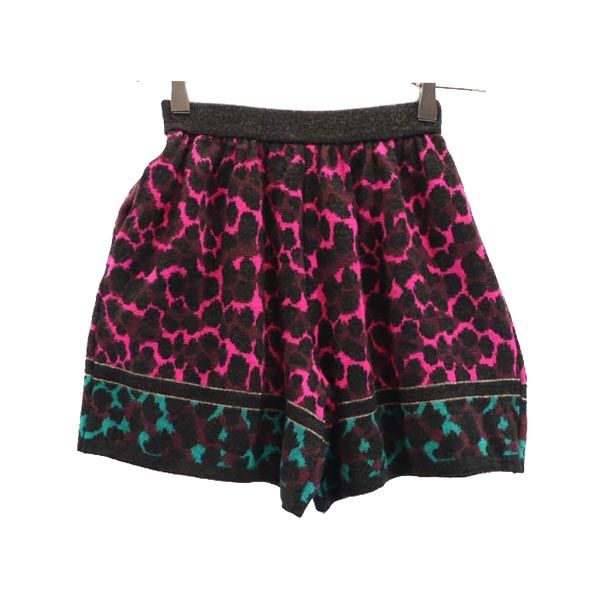 YVES SAINT LAURENT イヴサンローラン ウールブレンド 総柄 ニット ショートパンツ 120 ピンク系 キッズ