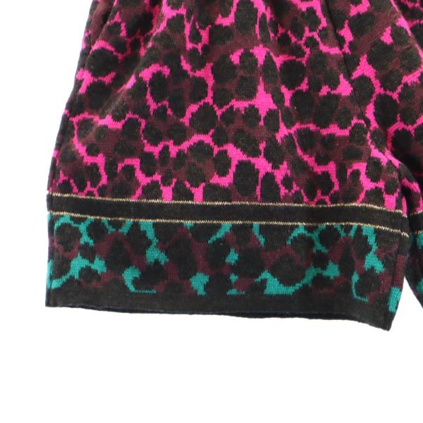 YVES SAINT LAURENT イヴサンローラン ウールブレンド 総柄 ニット ショートパンツ 120 ピンク系 キッズ