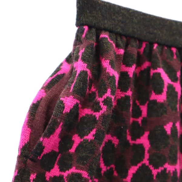 イヴサンローラン ウールブレンド 総柄 ニット ショートパンツ 140 ピンク系 YVES SAINT LAURENT キッズ