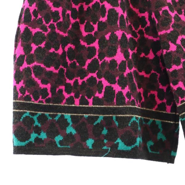 イヴサンローラン ウールブレンド 総柄 ニット ショートパンツ 140 ピンク系 YVES SAINT LAURENT キッズ