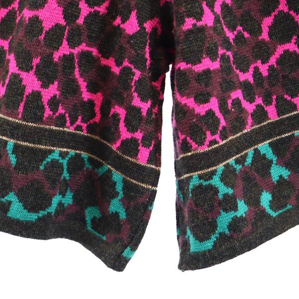 イヴサンローラン ウールブレンド 総柄 ニット ショートパンツ 140 ピンク系 YVES SAINT LAURENT キッズ