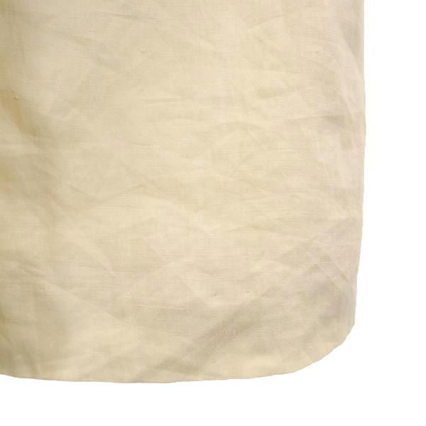 Burberrys バーバリーズ 90s オールド リネン ミディ丈 タック スカート ベージュ系 バックジップ ロゴ レディース