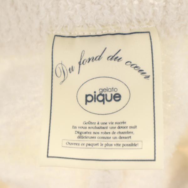 gelato pique ジェラートピケ ボーダー柄 ルームウェアショートパンツ F ホワイト ジェラピケ レディース