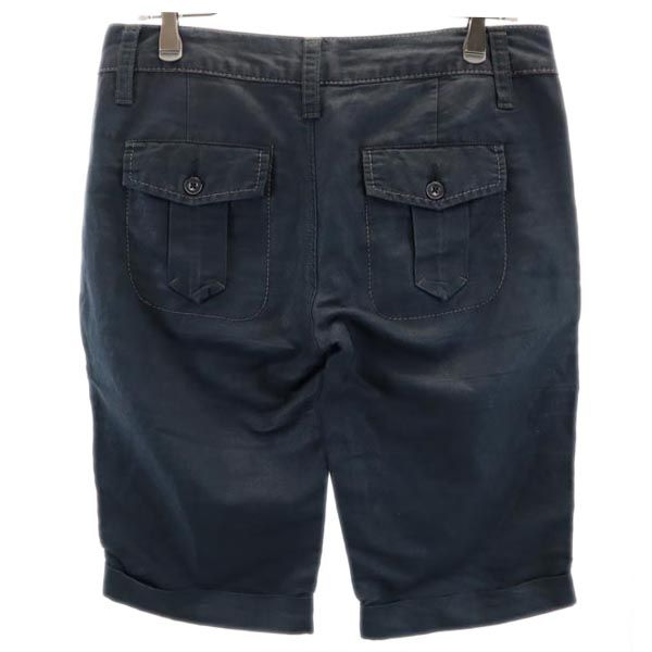 MARITHE + FRANCOIS GIRBAUD マリテフランソワジルボー リネンブレンド ショートパンツ M 黒 ハーフパンツ メンズ