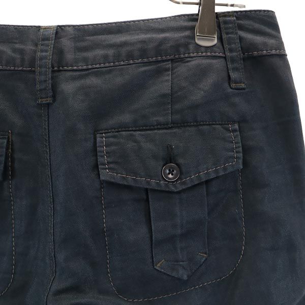 MARITHE + FRANCOIS GIRBAUD マリテフランソワジルボー リネンブレンド ショートパンツ M 黒 ハーフパンツ メンズ