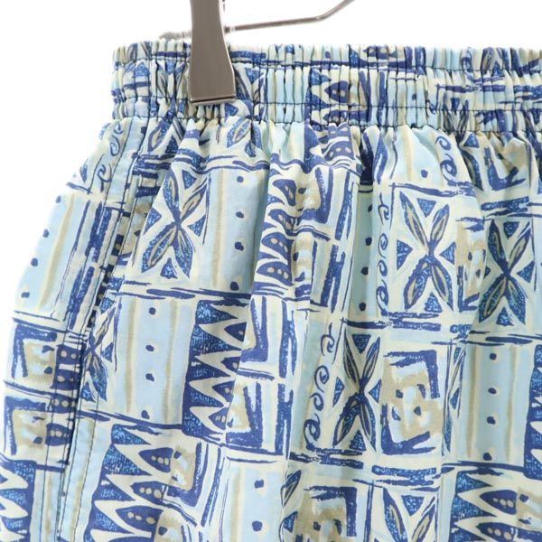 GOTCHA ガッチャ 90s オールド 総柄 スイム パンツ L ブルー系 水着 インナーパンツ ウエストゴム メンズ