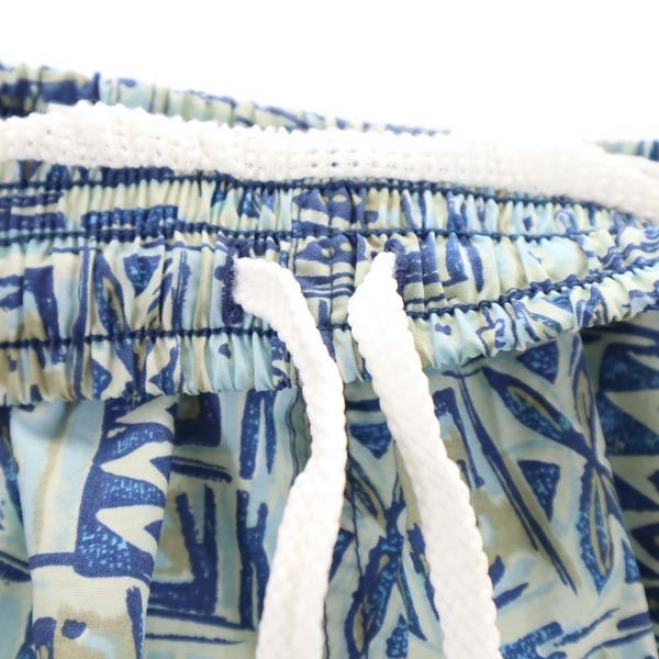 GOTCHA ガッチャ 90s オールド 総柄 スイム パンツ L ブルー系 水着 インナーパンツ ウエストゴム メンズ