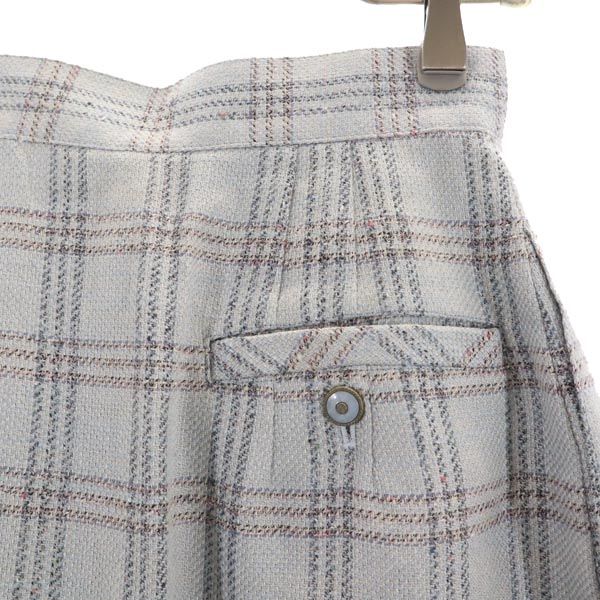 Chloe クロエ チェック ミニ丈 スカート 9 水色 レディース