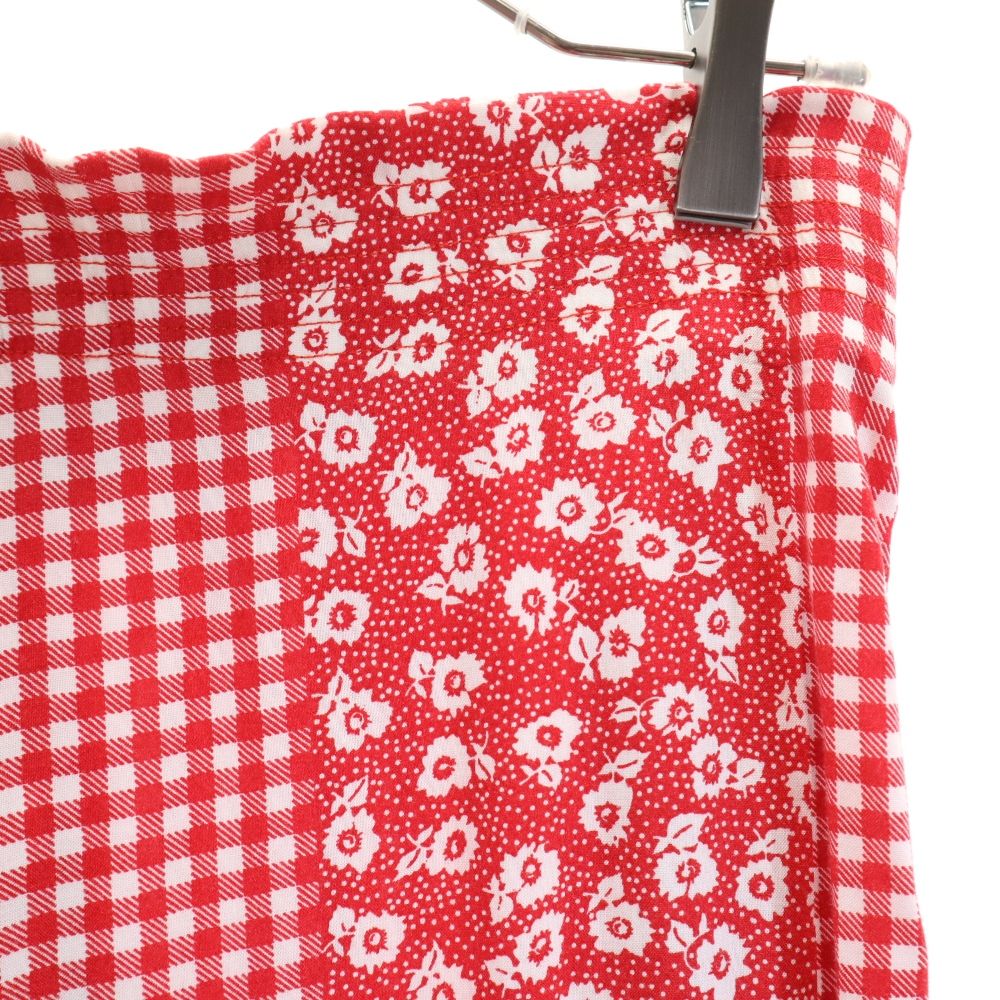 NewLook ニュールック 90s オールド ロング丈 フレアスカート M レッド系 レディース