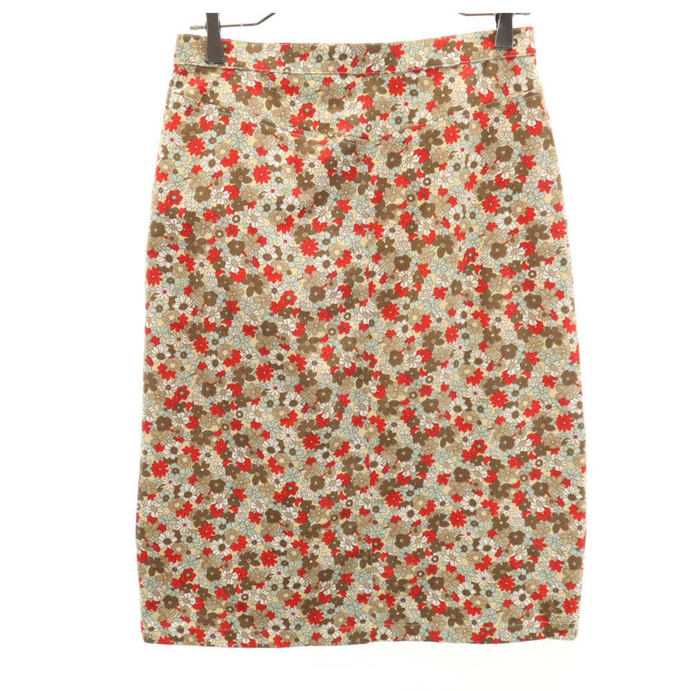 MAX&CO マックスアンドコー イタリア製 花柄 ミディ丈 タイトスカート 42 ベージュ系 ACTIVE レディース