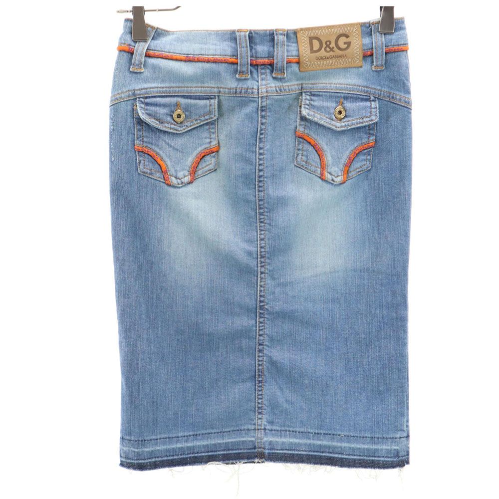 ドルチェアンドガッバーナ ミニ丈 デニム タイトスカート 22/36 DOLCE&GABBANA レディース