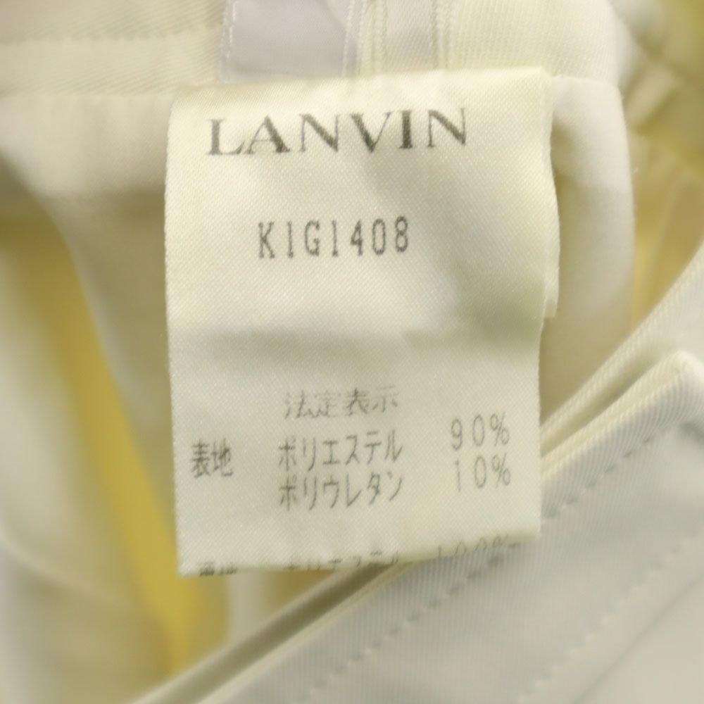 LANVIN ランバン 日本製 ミディ丈 スカート 36 ベージュ バックジップ レディース