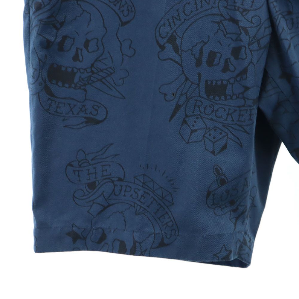 WACKO MARIA ワコマリア 日本製 スカル柄 ショートパンツ M ブルー系 メンズ