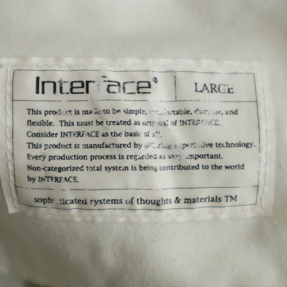 インターフェイス ストライプ柄 ヒッコリーデニム カーゴショートパンツ L ホワイト系 interface メンズ