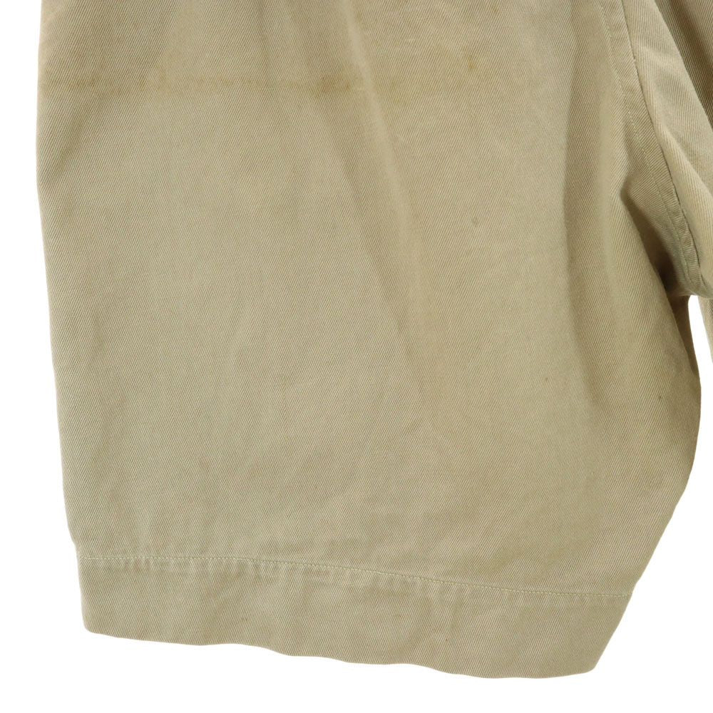 ミリタリー ショートパンツ ベージュ ボタンフライ メンズ