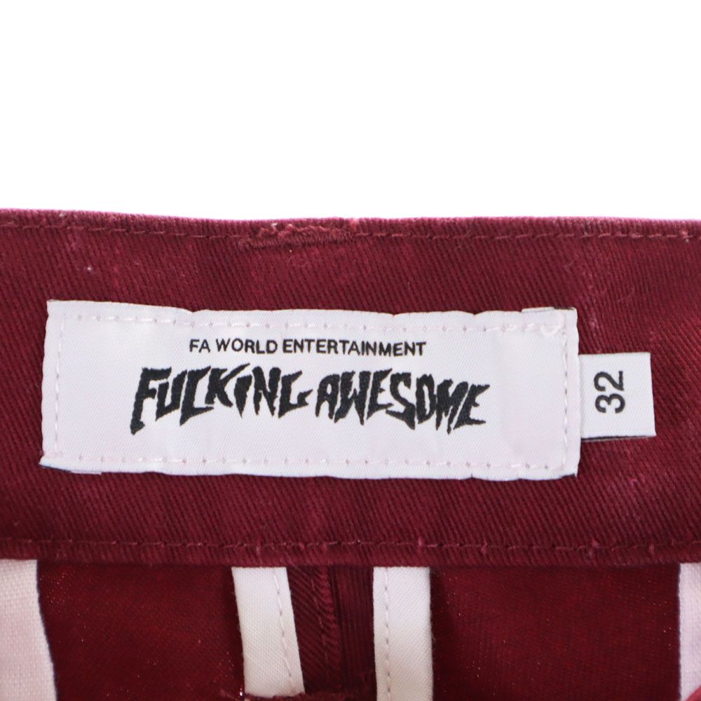 FULKING AWESDME ファッキンオーサム カットオフ ショートパンツ w32 エンジ メンズ