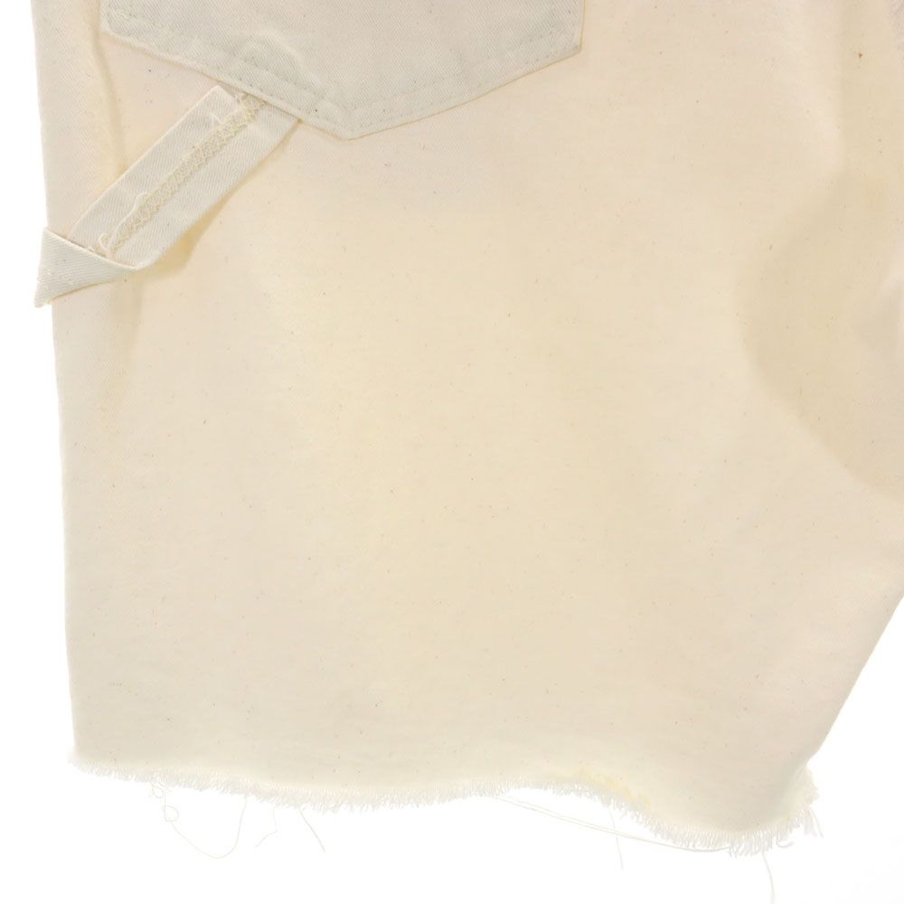 KEY キー 90s USA製 オールド カットオフ ペインターショートパンツ W34 ホワイト メンズ