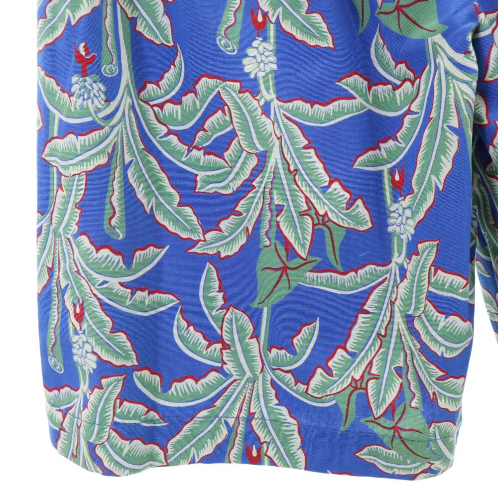 未使用 ユニバーサルオーバーオール 総柄 ショートパンツ M ブルー UNIVERSAL OVERALL ウエストゴム タグ付き メンズ