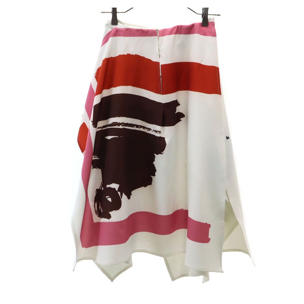 AMERI UNDRESSED アメリ ミディ丈 スカート S ホワイト系 バックボタン バックジップ レディース