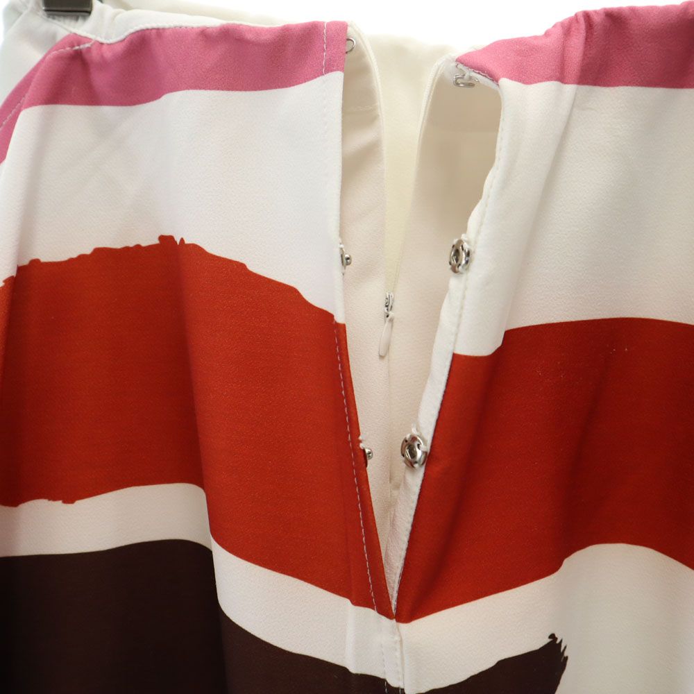 AMERI UNDRESSED アメリ ミディ丈 スカート S ホワイト系 バックボタン バックジップ レディース