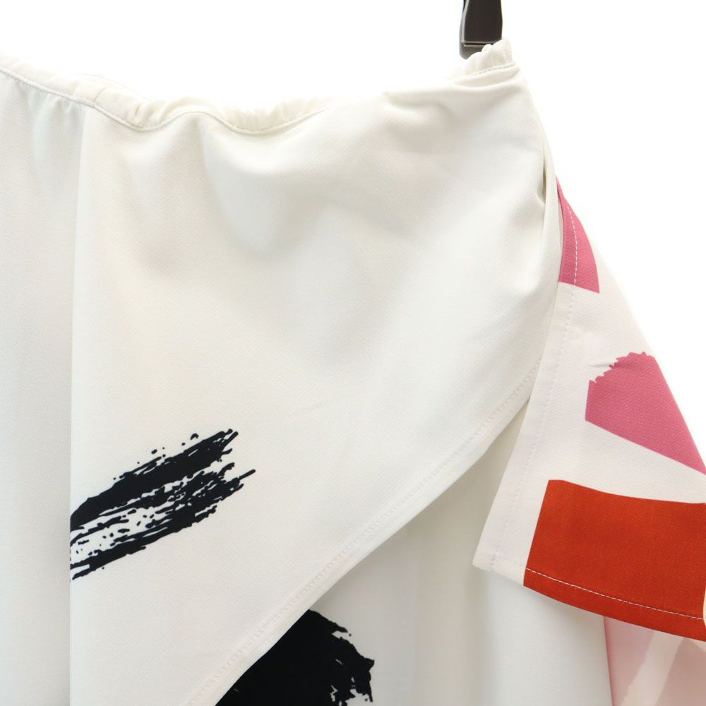 AMERI UNDRESSED アメリ ミディ丈 スカート S ホワイト系 バックボタン バックジップ レディース