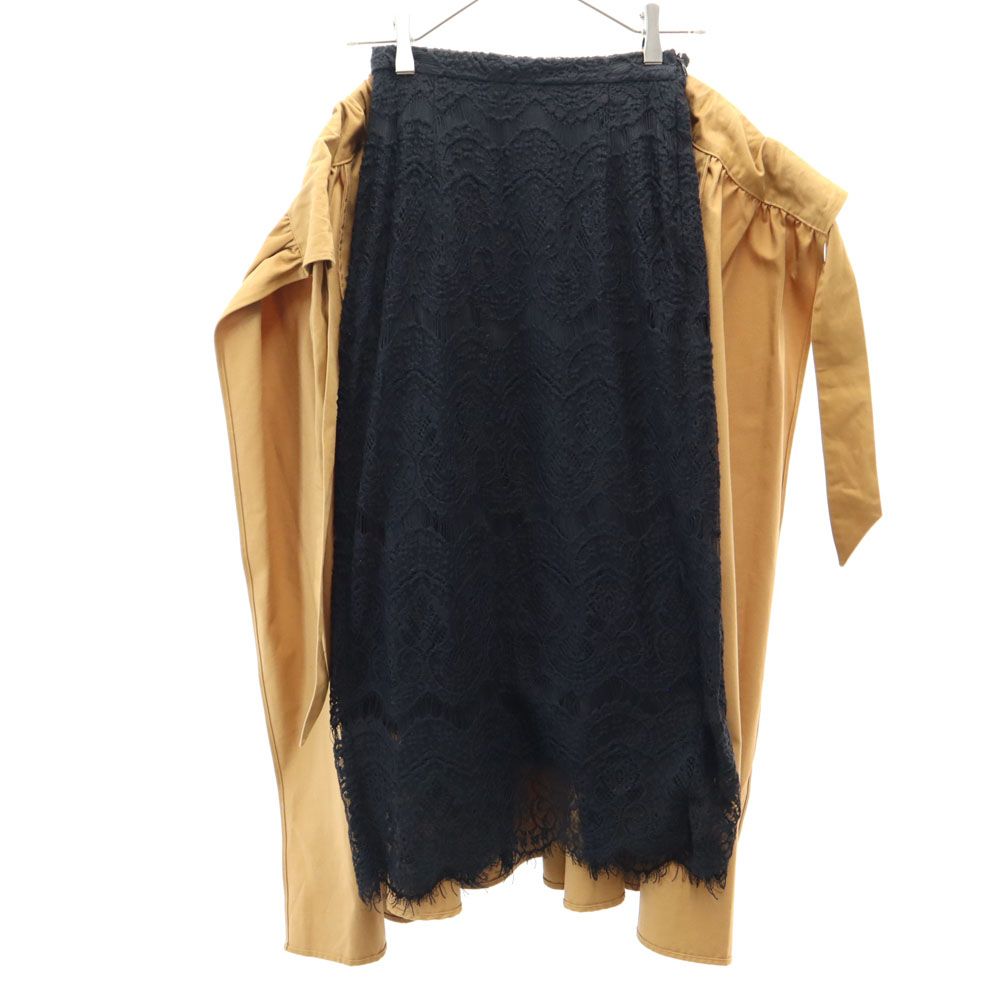 AMERI UNDRESSED アメリ ロング丈 ラップスカート ベージュ レーススカート付き レディース