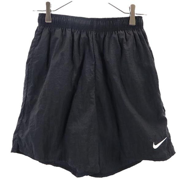NIKE ナイキ 90s 00s 白タグ オールド スイム パンツ L(14-16) 黒 水着 海水パンツ サーフパンツ キッズ