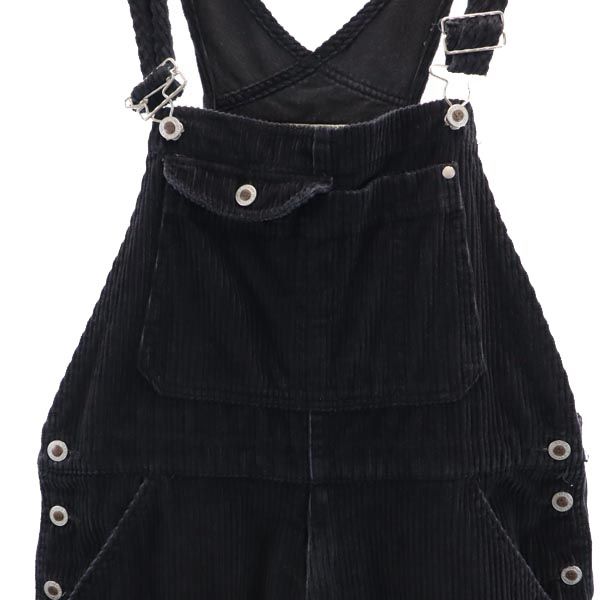 Levi's リーバイス シルバータブ コーデュロイ オーバーオール S ブラック メンズ