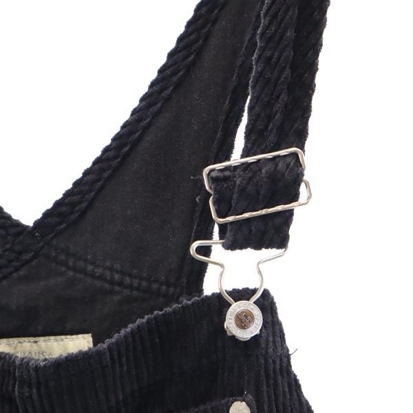 Levi's リーバイス シルバータブ コーデュロイ オーバーオール S ブラック メンズ