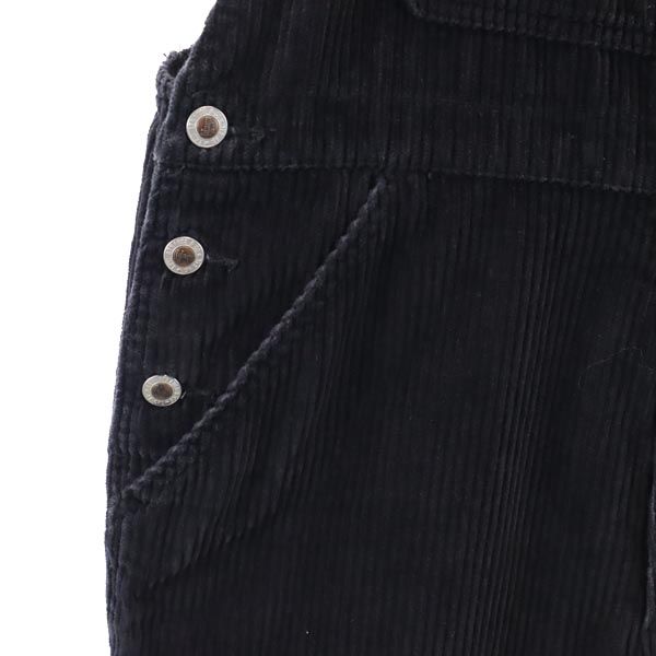 Levi's リーバイス シルバータブ コーデュロイ オーバーオール S ブラック メンズ