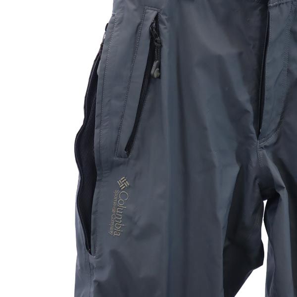 Columbia コロンビア アウトドア オーバーオール S グレー レインパンツ メンズ