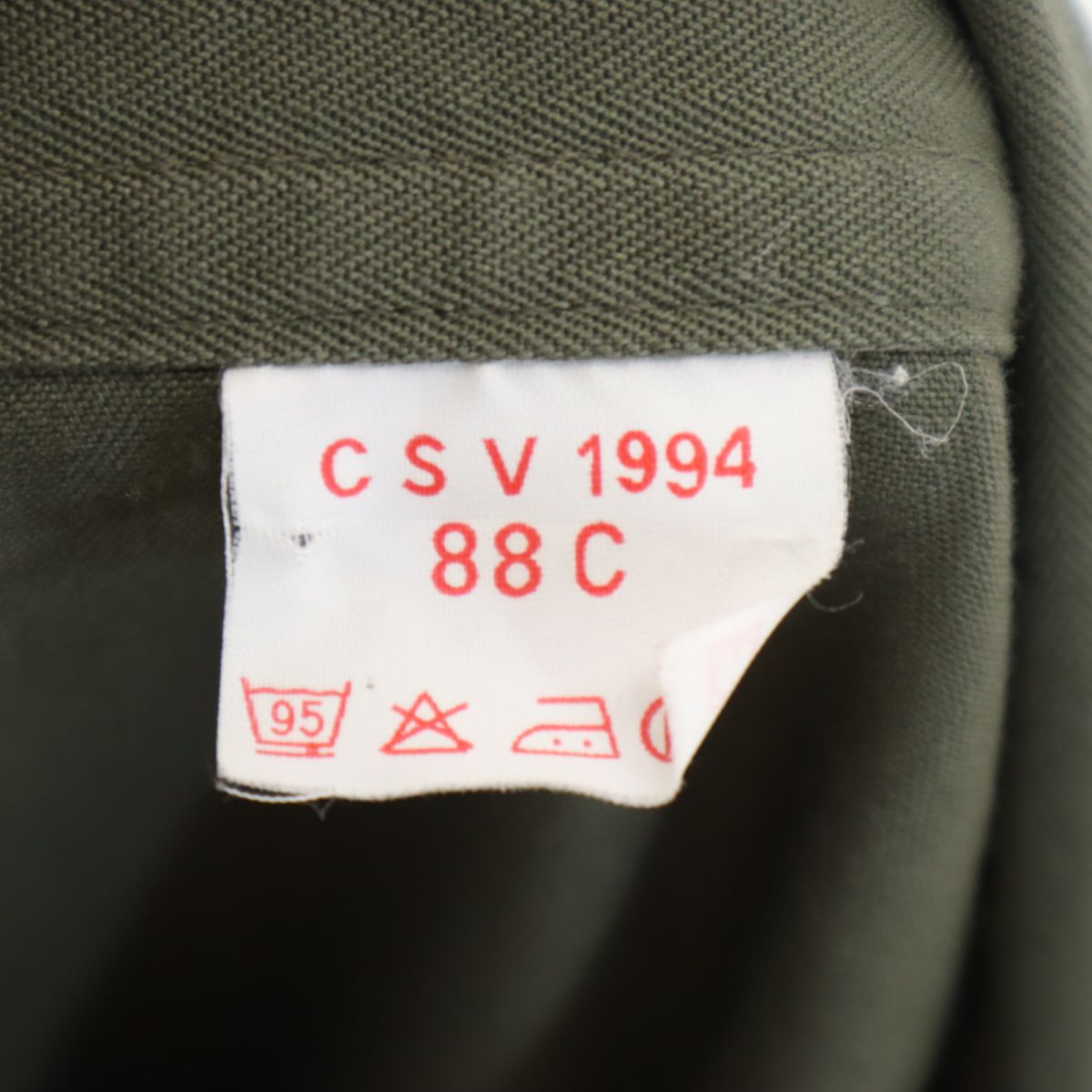 FRENCH ARMY フランス軍 90s 空挺部隊 パラシュート 長袖 つなぎ カーキ ジャンプスーツ 作業着 作業服 メンズ