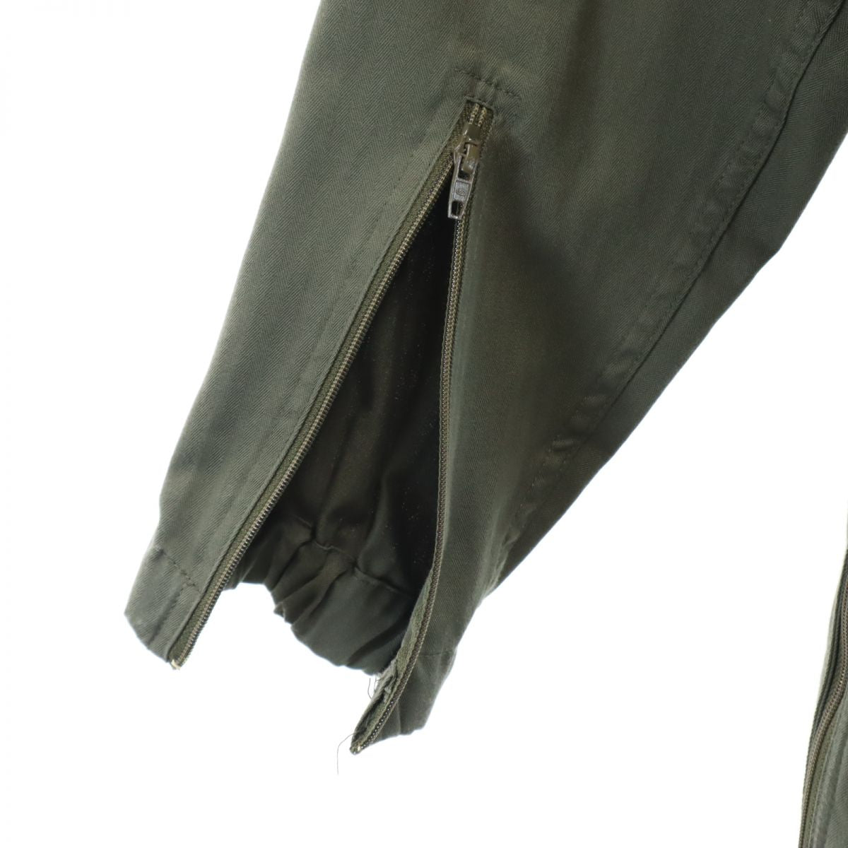 FRENCH ARMY フランス軍 90s 空挺部隊 パラシュート 長袖 つなぎ カーキ ジャンプスーツ 作業着 作業服 メンズ