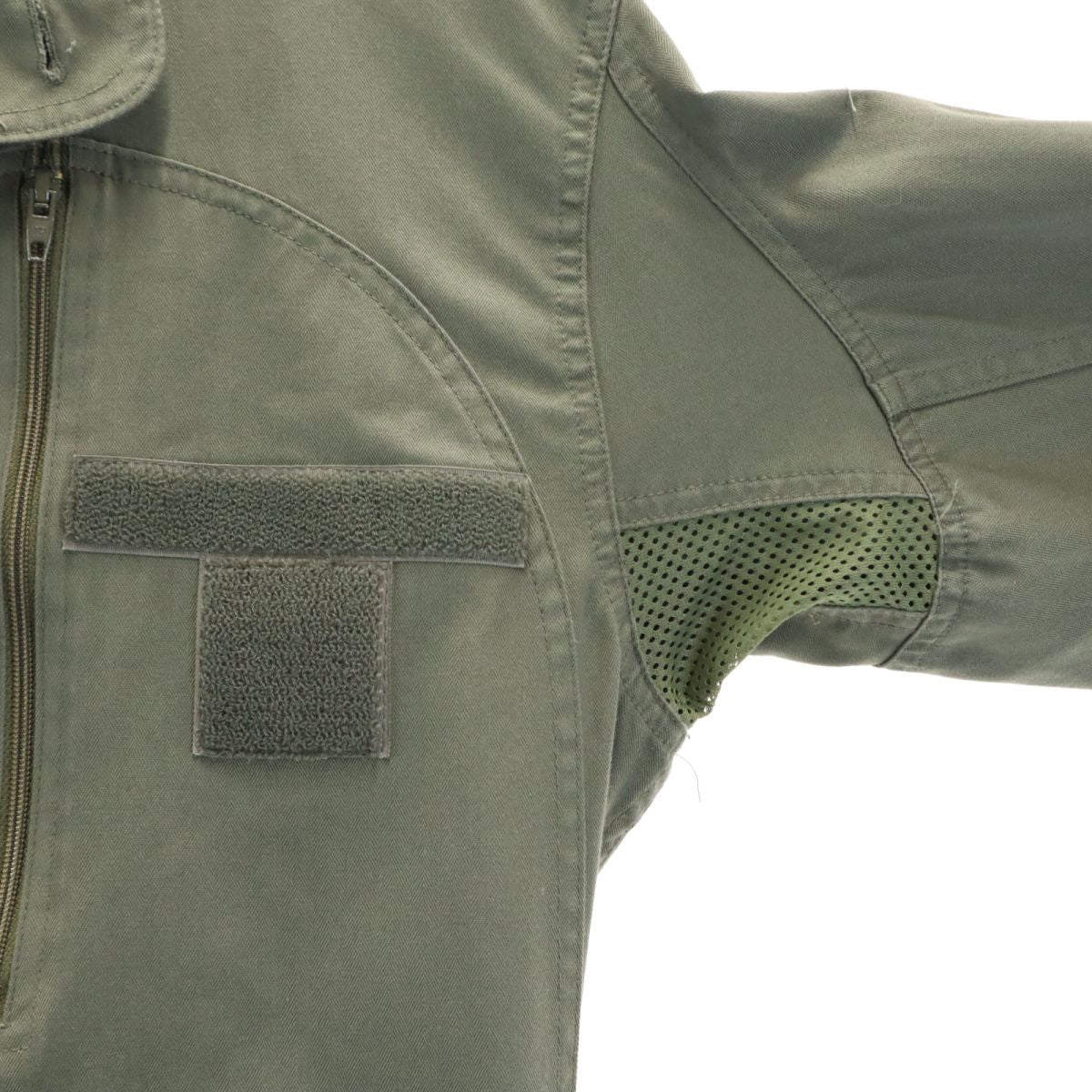 FRENCH ARMY フランス軍 90s 空挺部隊 パラシュート 長袖 つなぎ カーキ ジャンプスーツ 作業着 作業服 メンズ