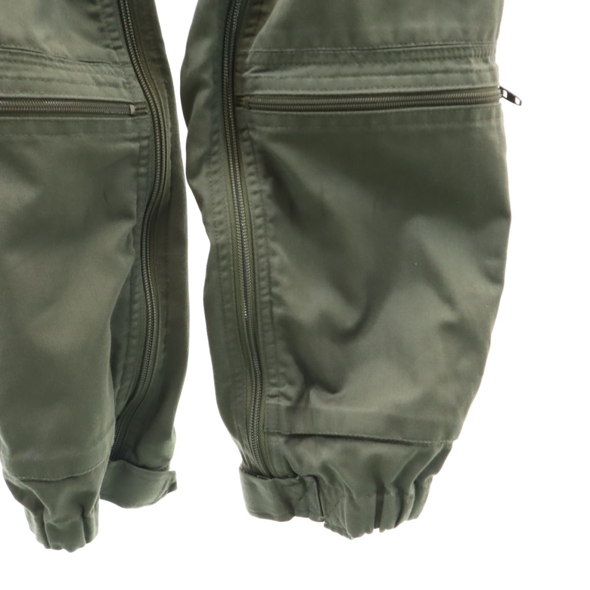 FRENCH ARMY フランス軍 90s 空挺部隊 パラシュート 長袖 つなぎ カーキ ジャンプスーツ 作業着 作業服 メンズ