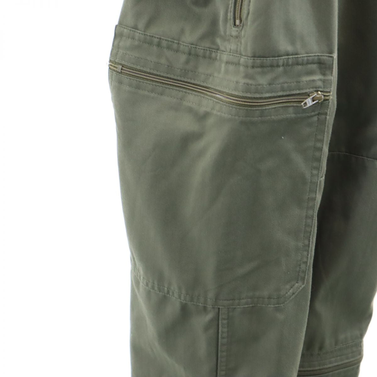 FRENCH ARMY フランス軍 90s 空挺部隊 パラシュート 長袖 つなぎ カーキ ジャンプスーツ 作業着 作業服 メンズ