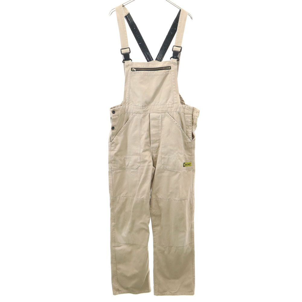 AWC mode center オーバーオール 50 ベージュ ボタンフライ メンズ