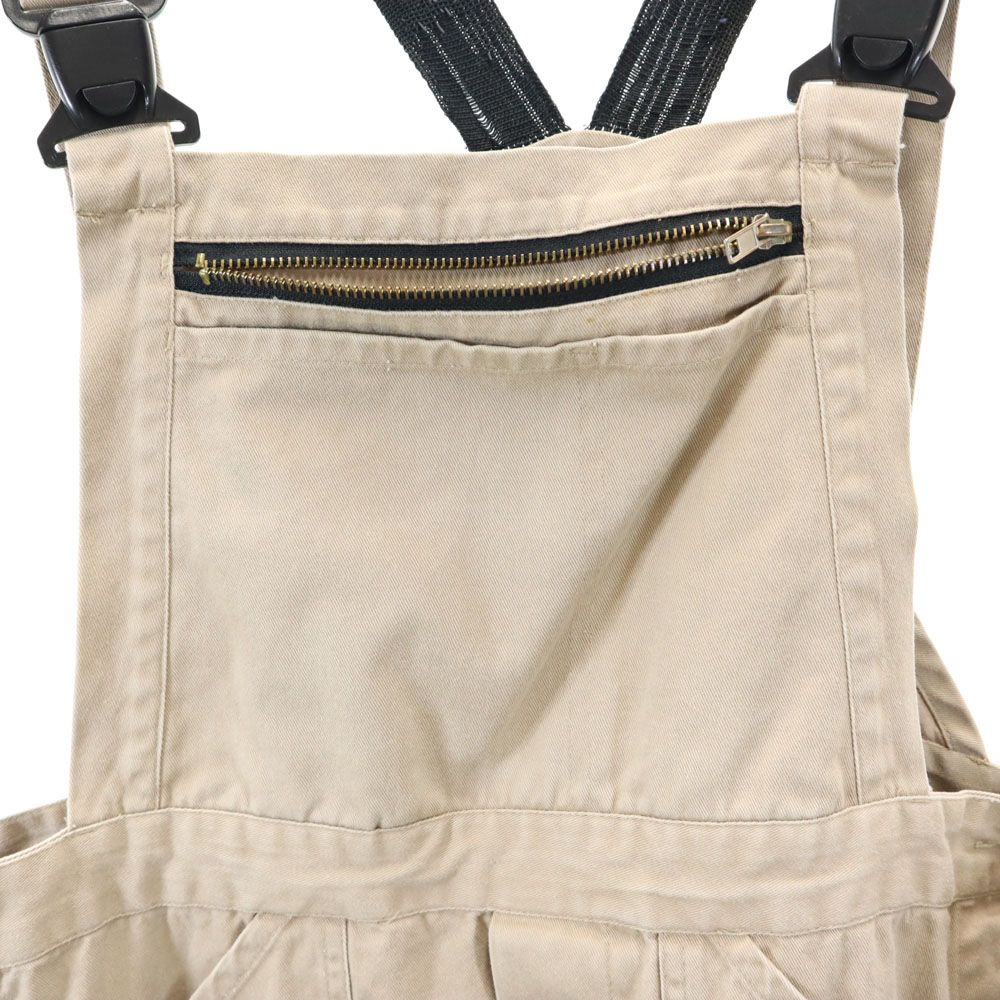 AWC mode center オーバーオール 50 ベージュ ボタンフライ メンズ