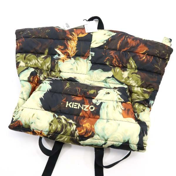 未使用 KENZO ケンゾー 21AW kenzomania 2WAY FA65SA003F23 総柄 キルティング デイパック バックパック メンズ